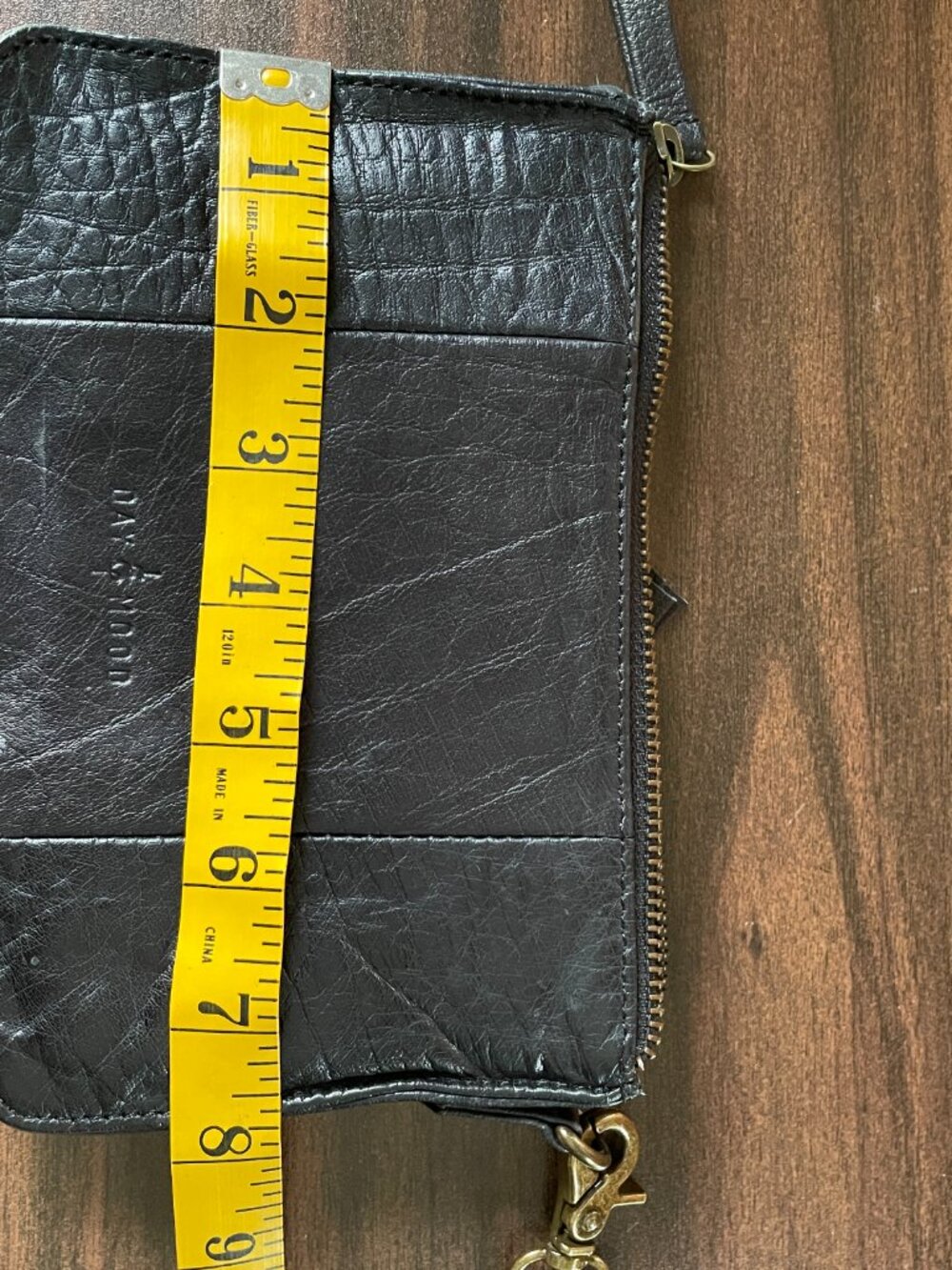Day & Mood Anthropologie Anni Clutch — Black Genuine Leather Wristlet - Picture 9 of 12